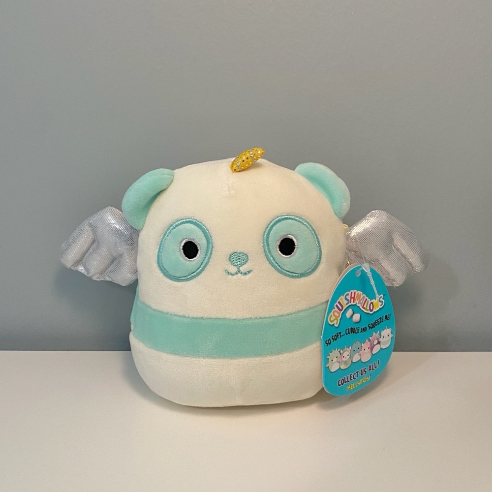MINI Squishmallow! Teal Panda + Wings and Horn
